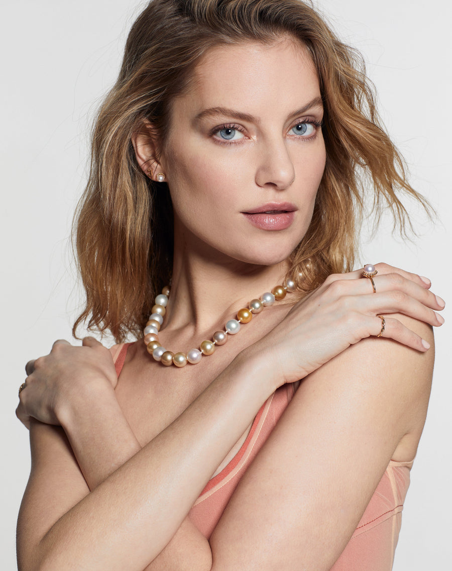 18" Multi-color South Sea Cultured Pearl Necklace