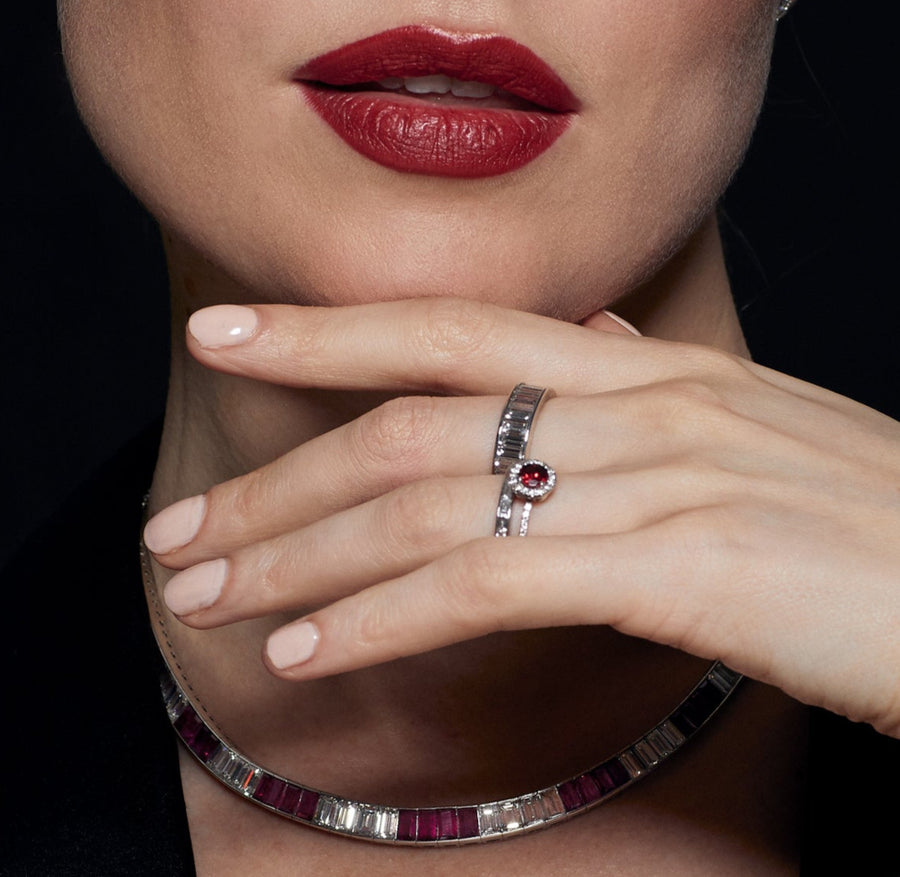 Brilliance Quadrant Signature Straight Baguette Cut Eternity Band