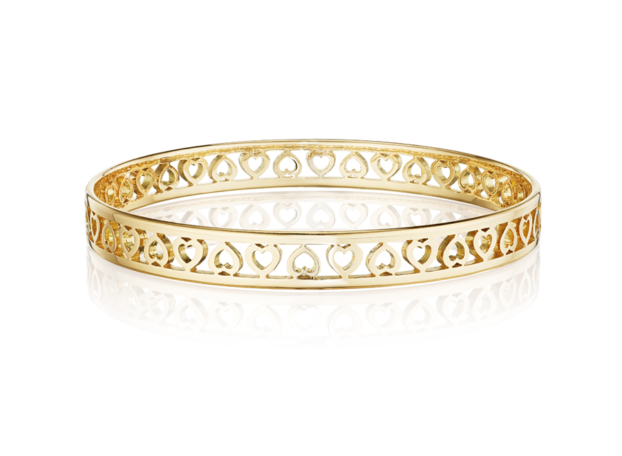 The Heart Bangle in 18K Gold