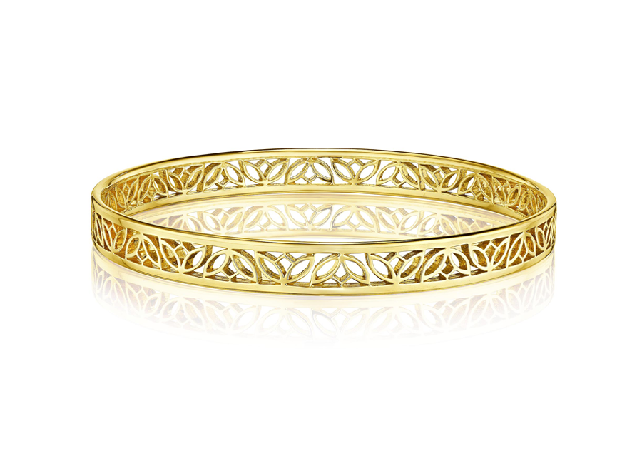 The Tulip Bangle in 18K Gold