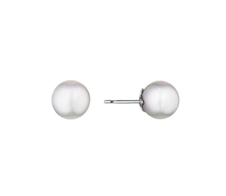 White South Sea Cultured Pearl Stud Earrings