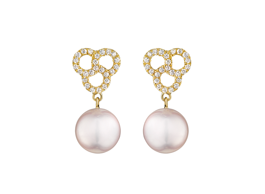 Harmony and Akoya Cultured Pearl Drop Earrings