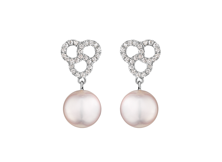 Harmony and Akoya Cultured Pearl Drop Earrings