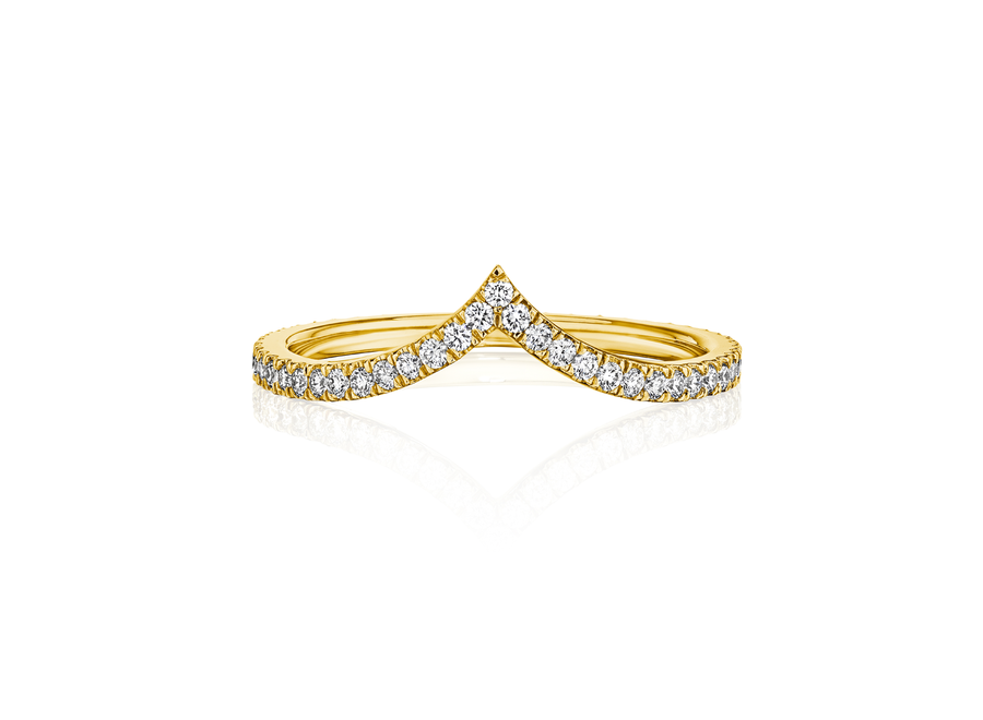 Micro Pavé Diamond Tiara Ring in 18K Gold