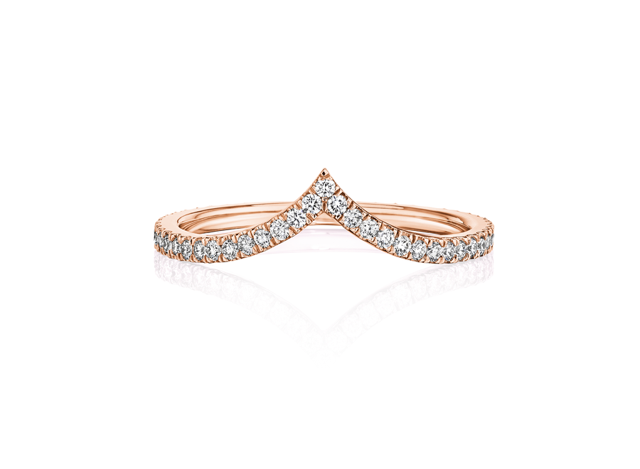 Micro Pavé Diamond Tiara Ring in 18K Gold