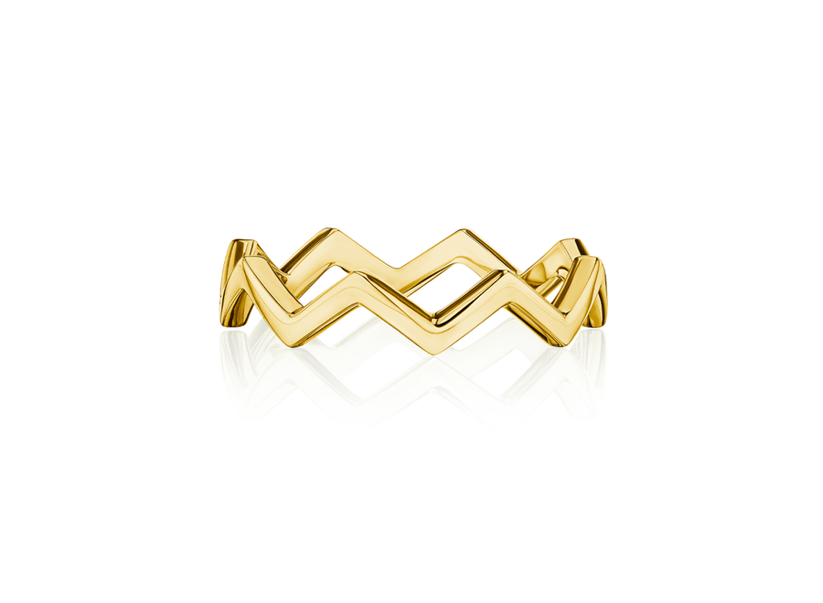 ZigZag Ring in 18K Gold