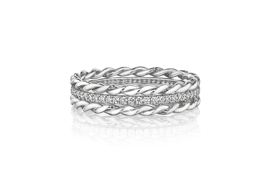 Twisted Diamond Band Set